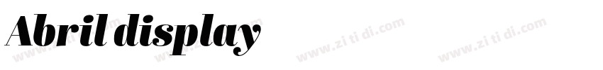 Abril display字体转换
